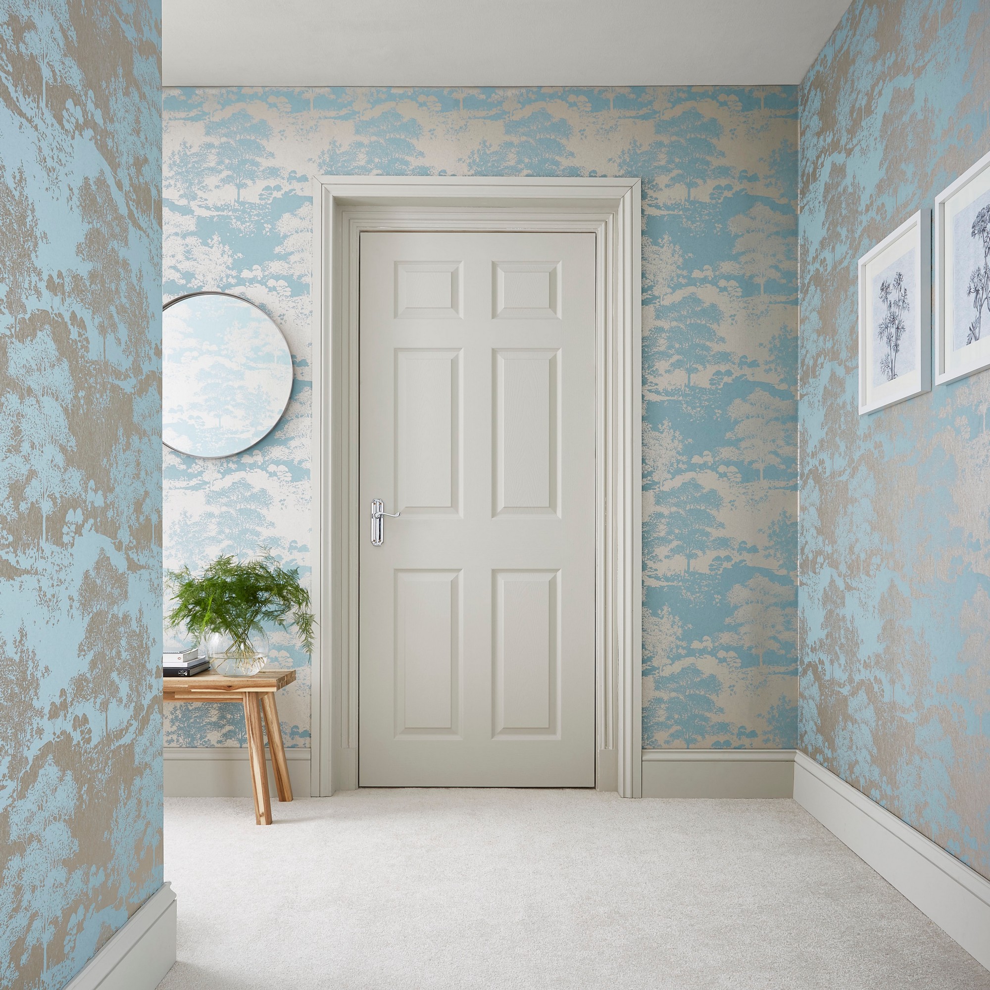 Meadow Dusk Wallpaper 105228 By Graham Brown In Jade Gold